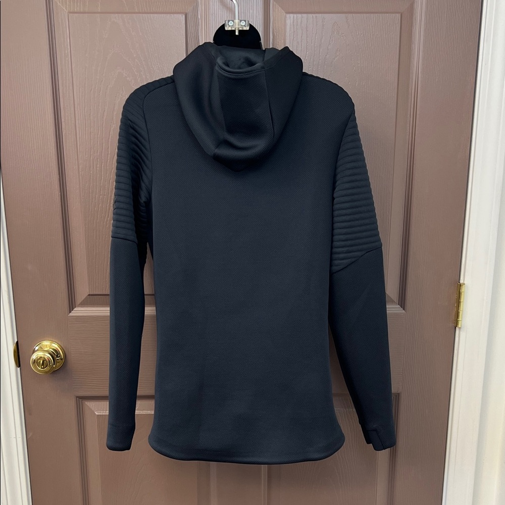 Under Armour Women’s Black Hooded Zip up jacket with UA logo on sleeve Size Smal - Picture 4 of 11
